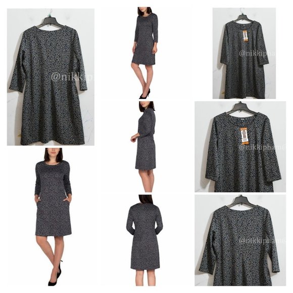 Nicole Miller Original Women's ¾ Sleeve Dress with Pockets - Picture 1 of 5